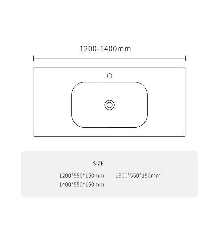 BL-2107 Integrated Basin - Size Chart