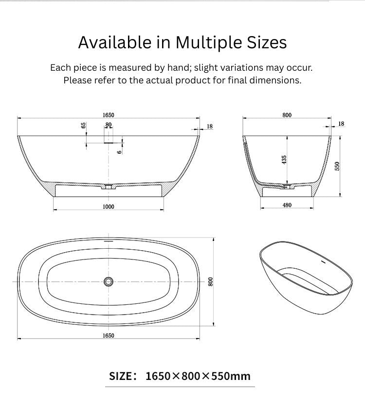 BL-8254 Artificial Stone Bathtub