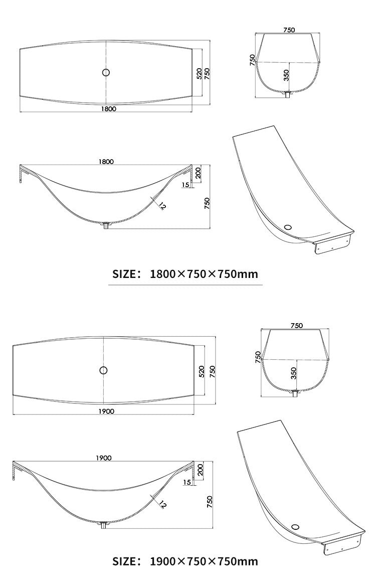 BL-8227 Artificial Stone Bathtub