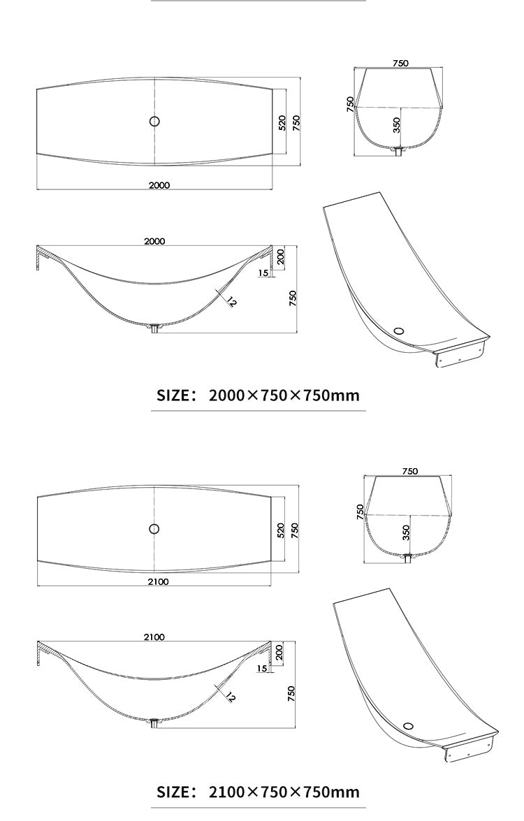 BL-8227 Artificial Stone Bathtub