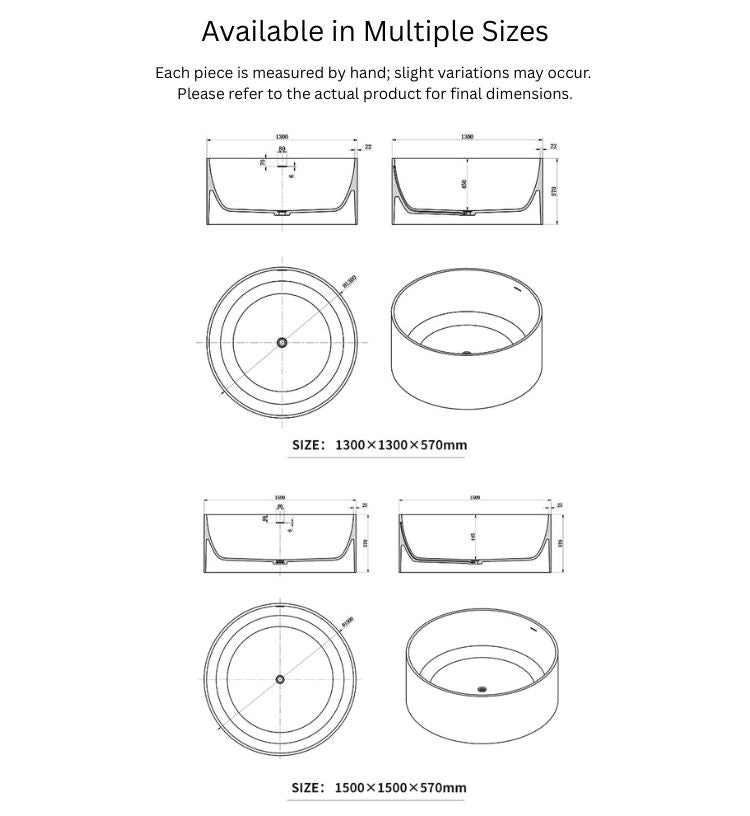BL-8256 Artificial Stone Bathtub