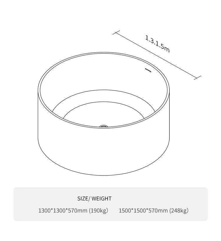 BL-8256 Artificial Stone Bathtub