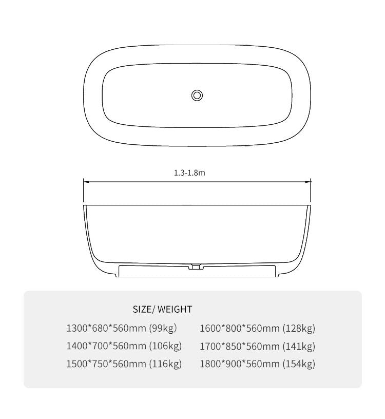 BL-8112 Artificial Stone Bathtub