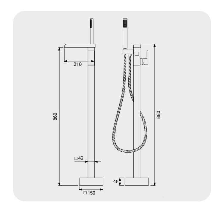 BL-3105 Floor Mounted Bathtub Faucet