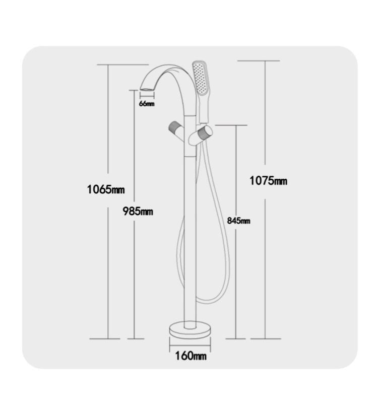BL-3121 Floor Mounted Bathtub Faucet
