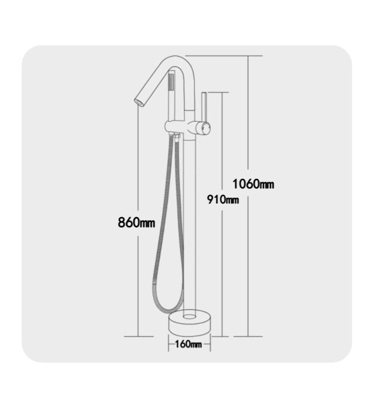 BL-3125 Floor Mounted Bathtub Faucet