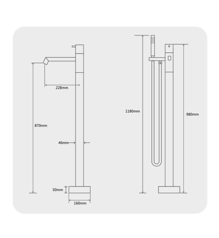 BL-3201 Floor Mounted Bathtub Faucet