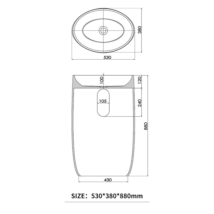 BL-6304 Pedestal Basin