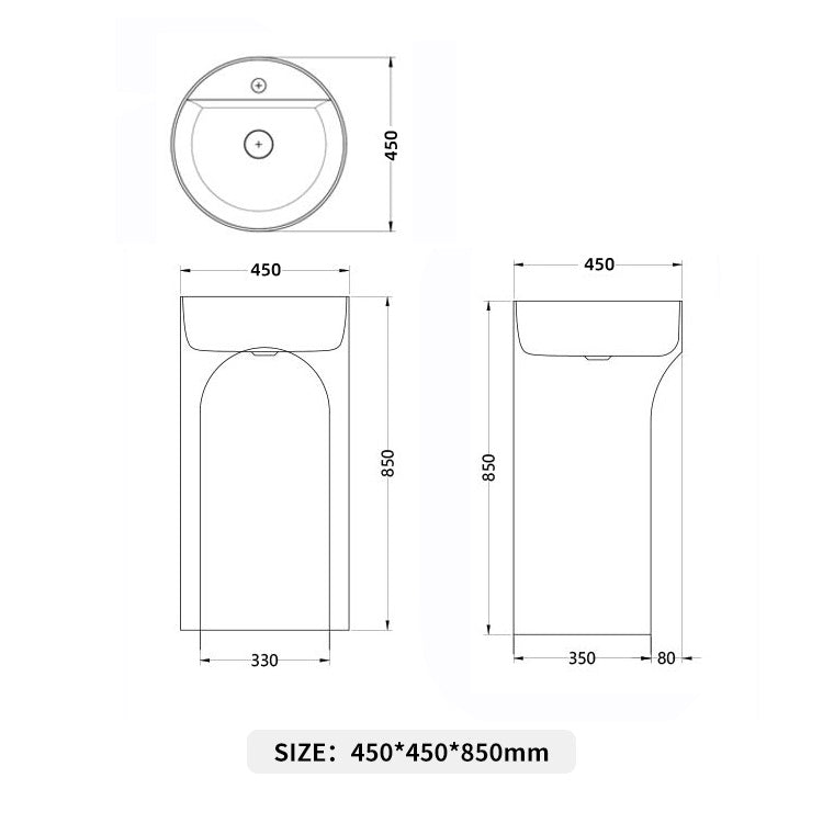 BL-6604 Pedestal Basin