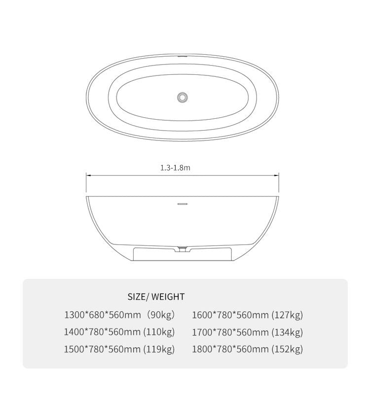 BL-8101 Artificial Stone Bathtub