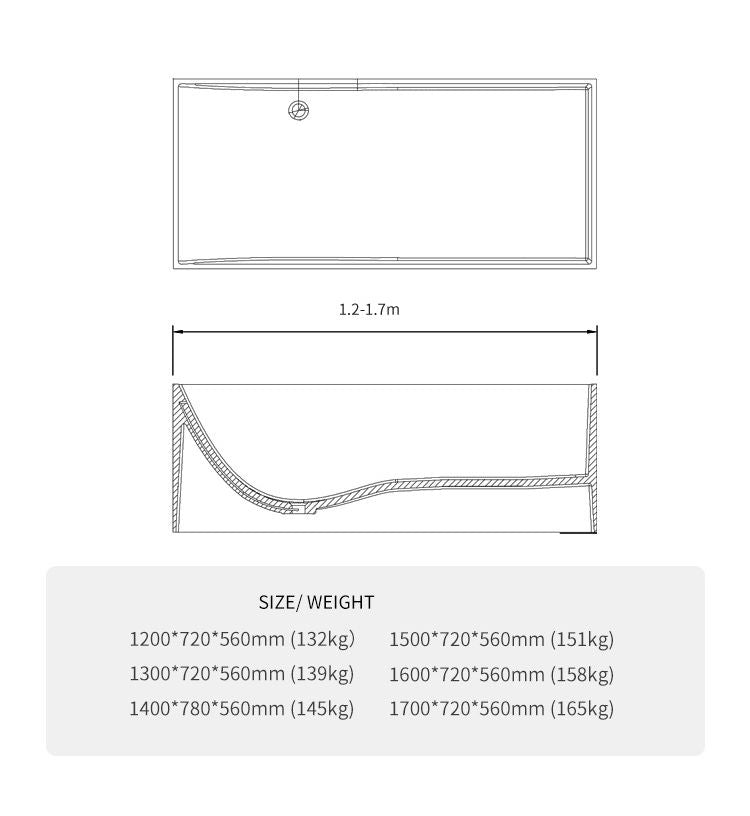 BL-8108 Artificial Stone Bathtub