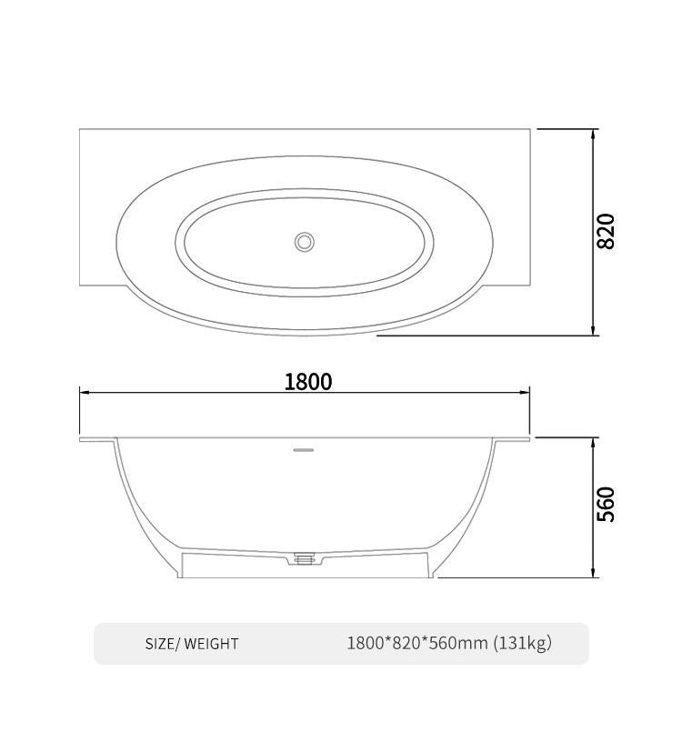 BL-8109 Artificial Stone Bathtub
