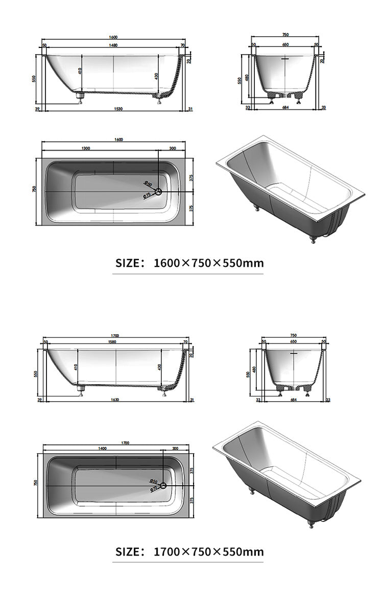BL-8113 Artificial Stone Bathtub