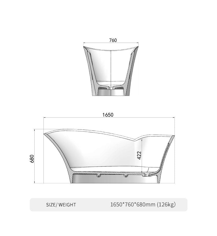 BL-8116 Artificial Stone Bathtub