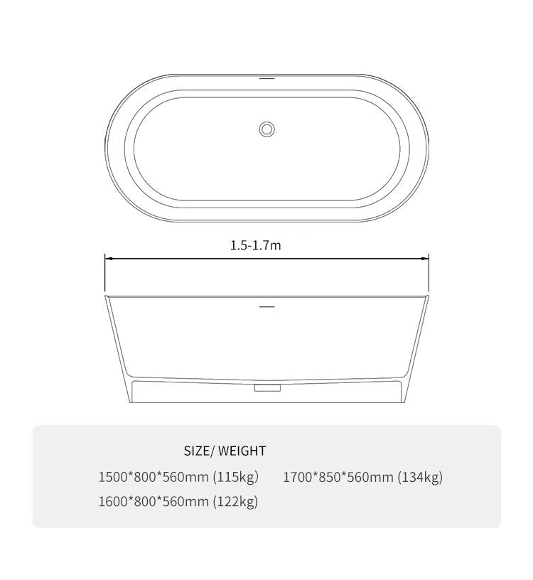 BL-8124 Artificial Stone Bathtub
