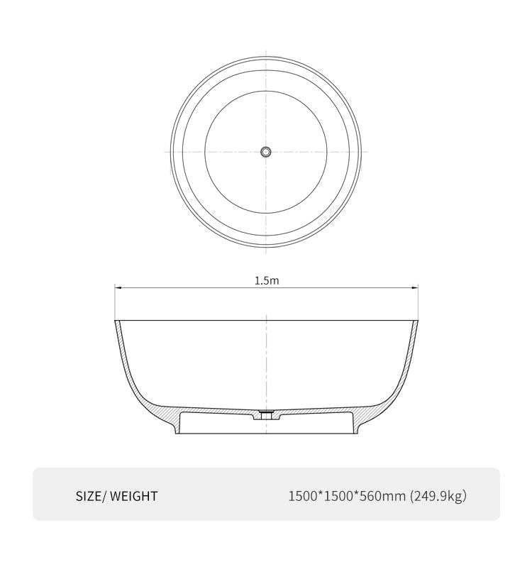 BL-8204 Artificial Stone Bathtub