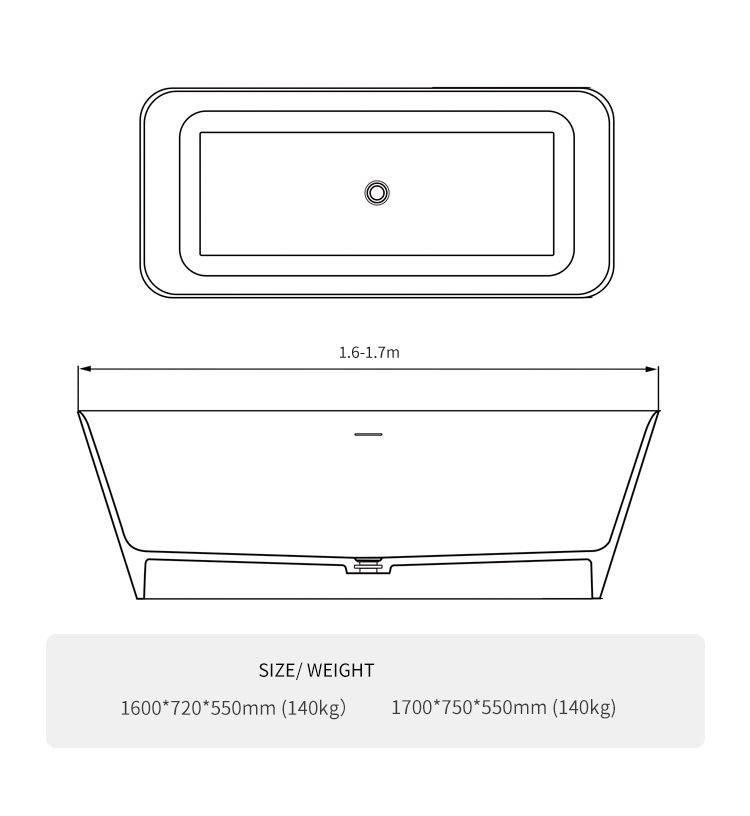 BL-8205 Artificial Stone Bathtub