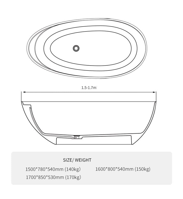 BL-8211 Artificial Stone Bathtub