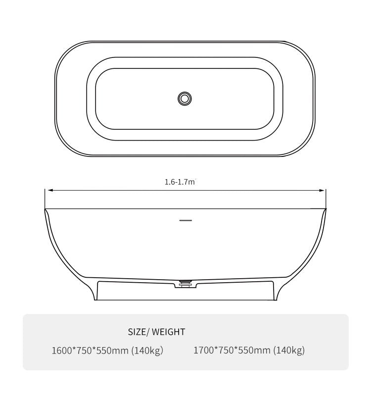 BL-8213 Artificial Stone Bathtub