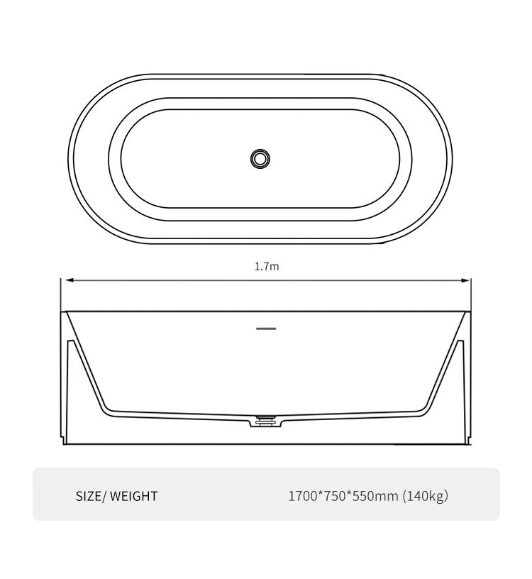 BL-8214 Artificial Stone Bathtub