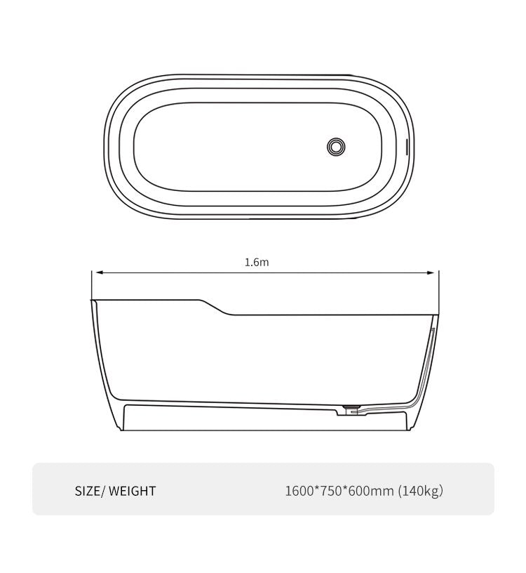 BL-8216 Artificial Stone Bathtub