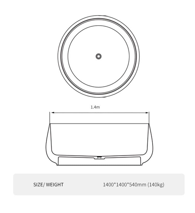 BL-8218 Artificial Stone Bathtub