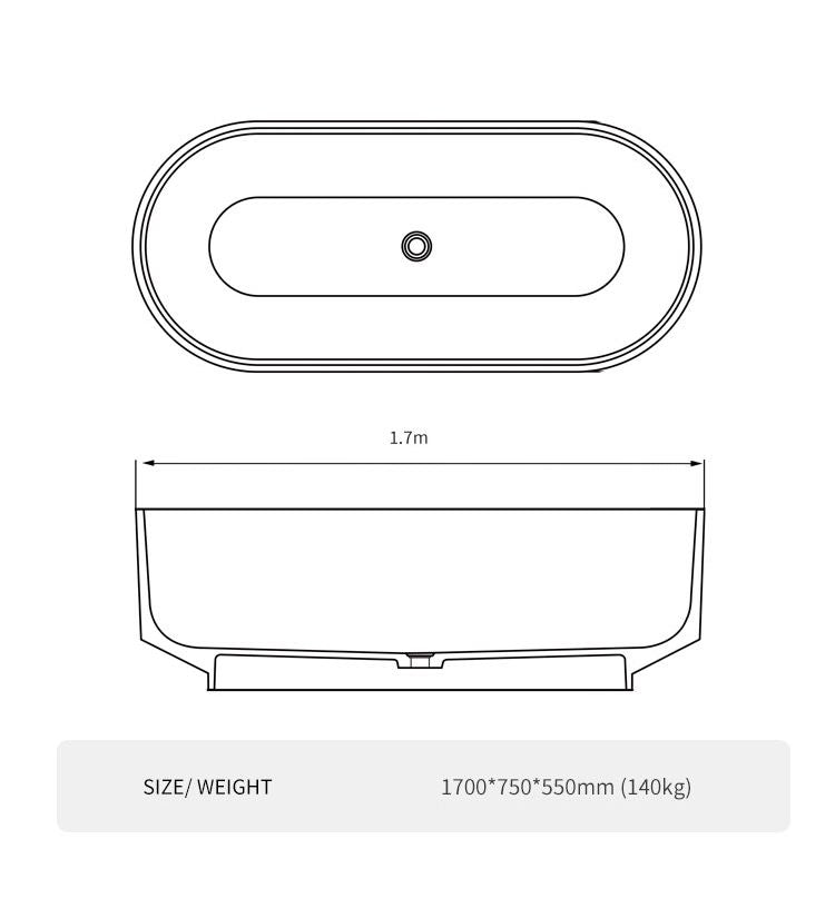 BL-8219 Artificial Stone Bathtub
