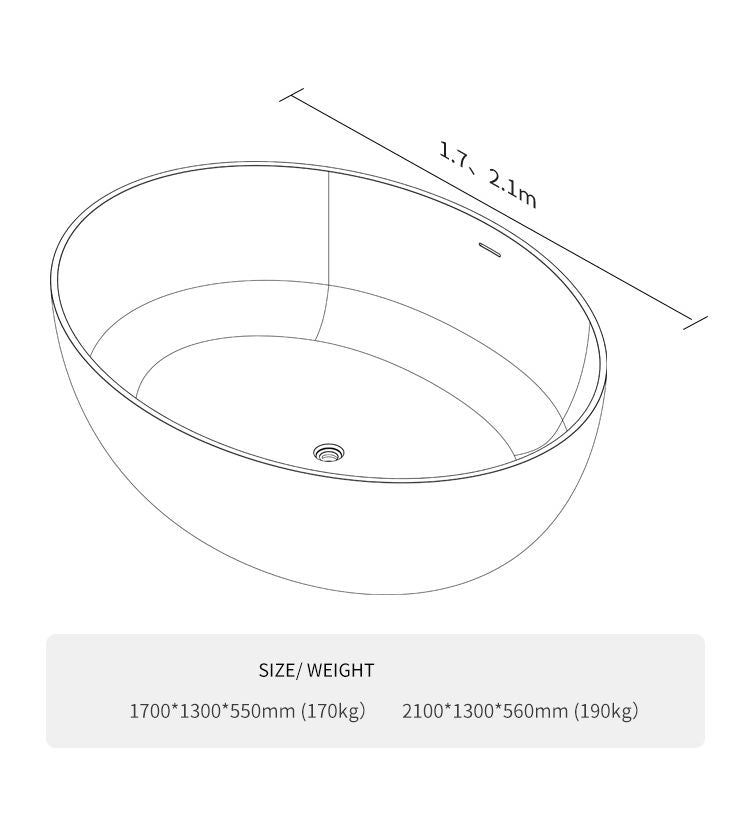 BL-8226 Artificial Stone Bathtub