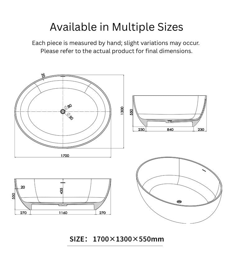 BL-8226 Artificial Stone Bathtub