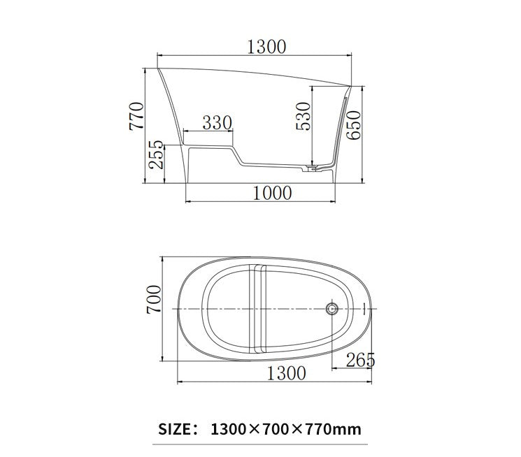 BL-8237 Artificial Stone Bathtub