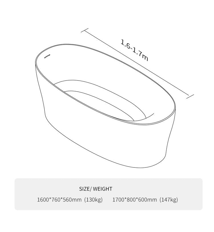 BL-8245 Artificial Stone Bathtub