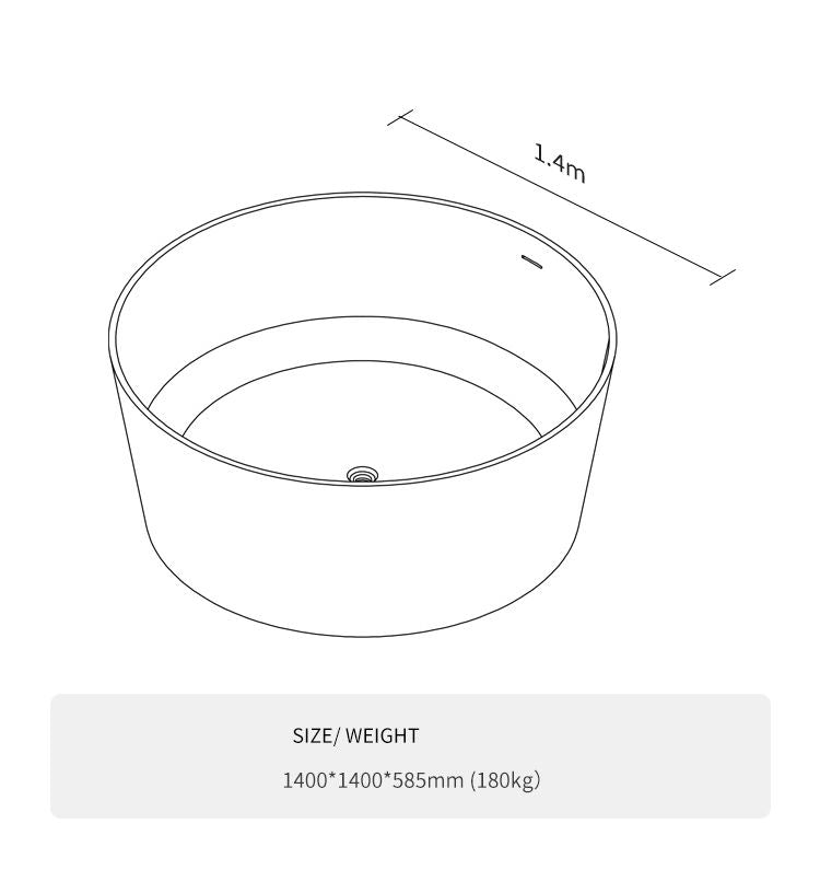 BL-8251 Artificial Stone Bathtub