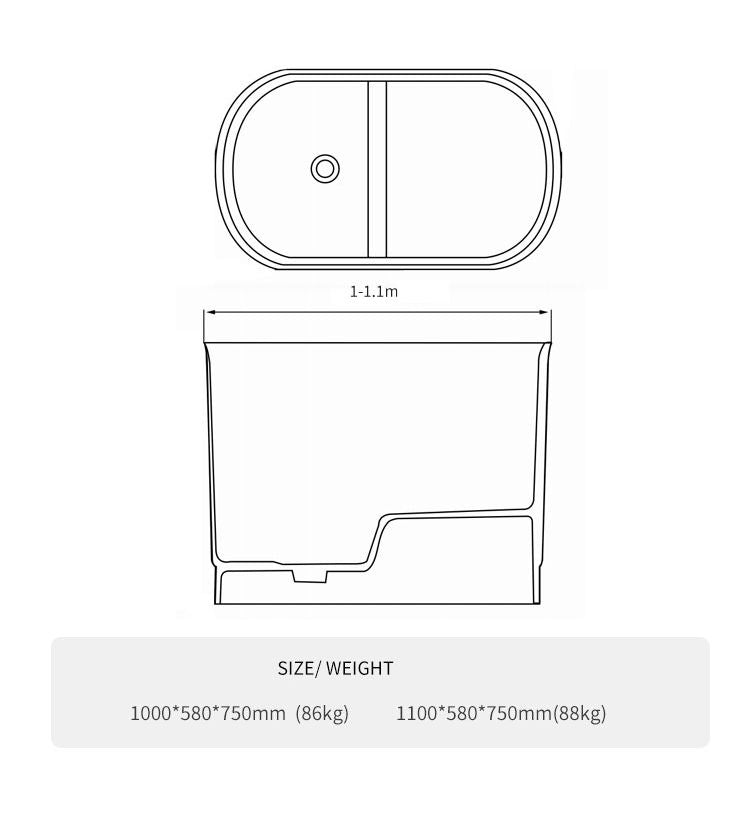 BL-8402 Artificial Stone Bathtub