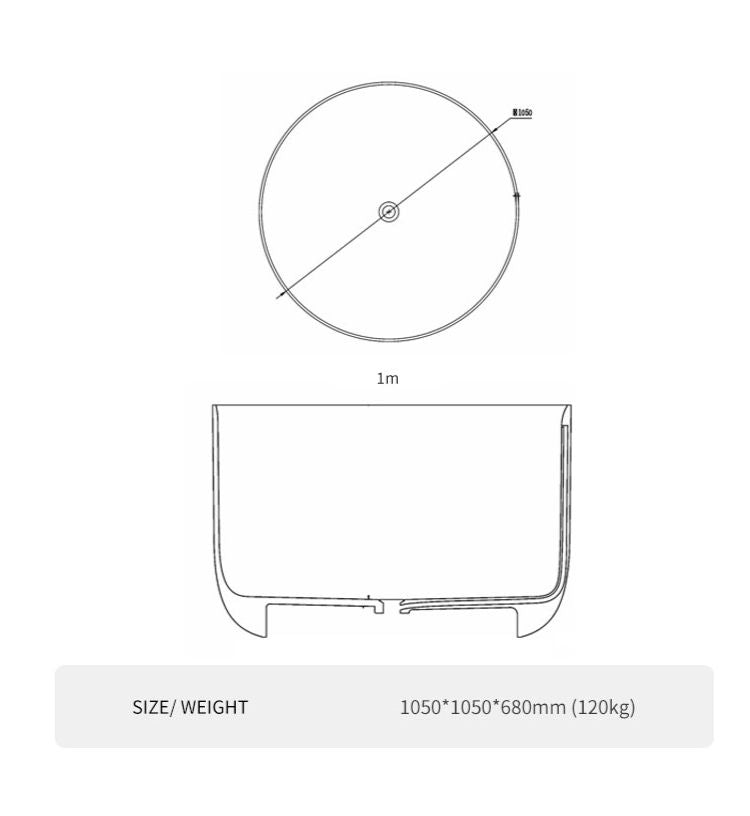 BL-8406 Artificial Stone Bathtub