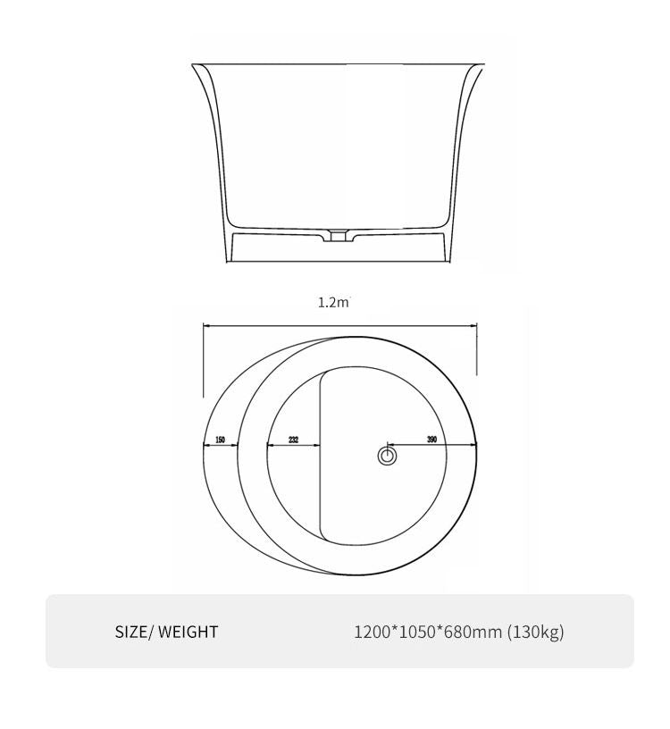 BL-8407 Artificial Stone Bathtub