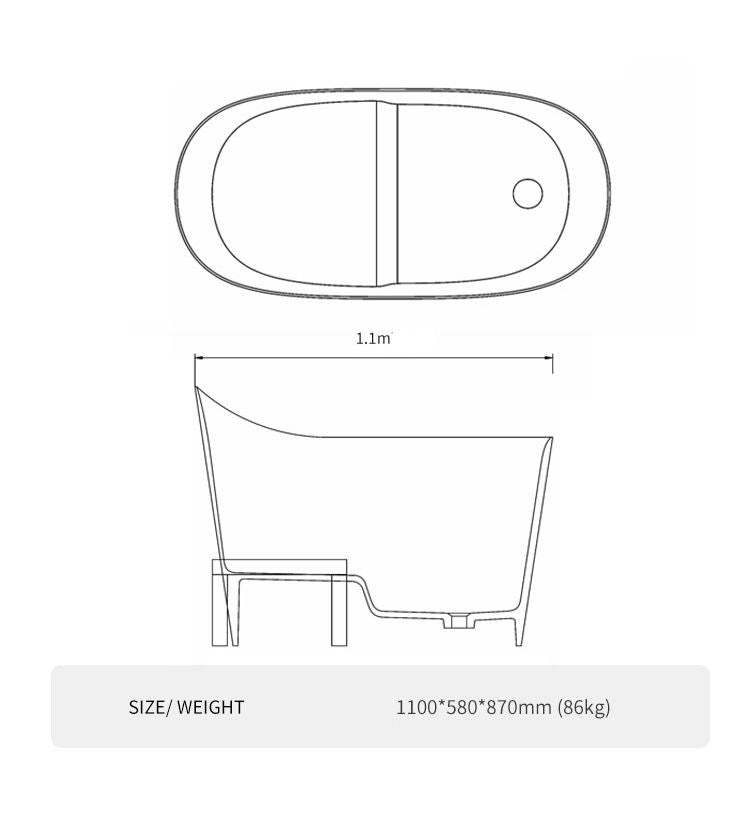 BL-8408 Artificial Stone Bathtub
