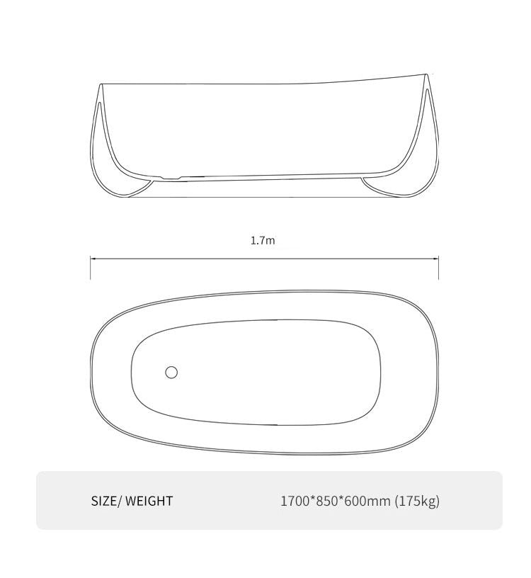 BL-8411 Artificial Stone Bathtub