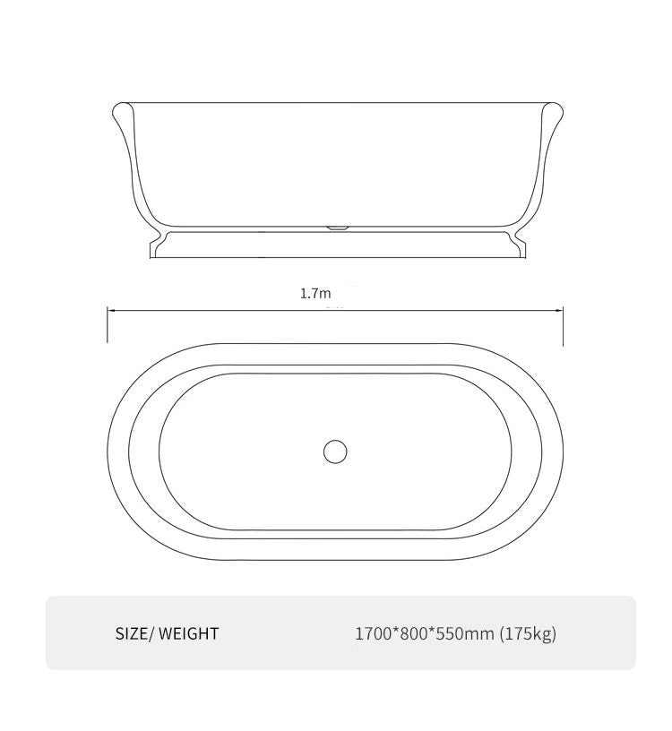BL-8413 Artificial Stone Bathtub