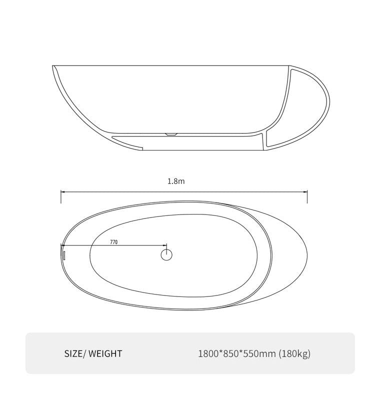 BL-8414 Artificial Stone Bathtub