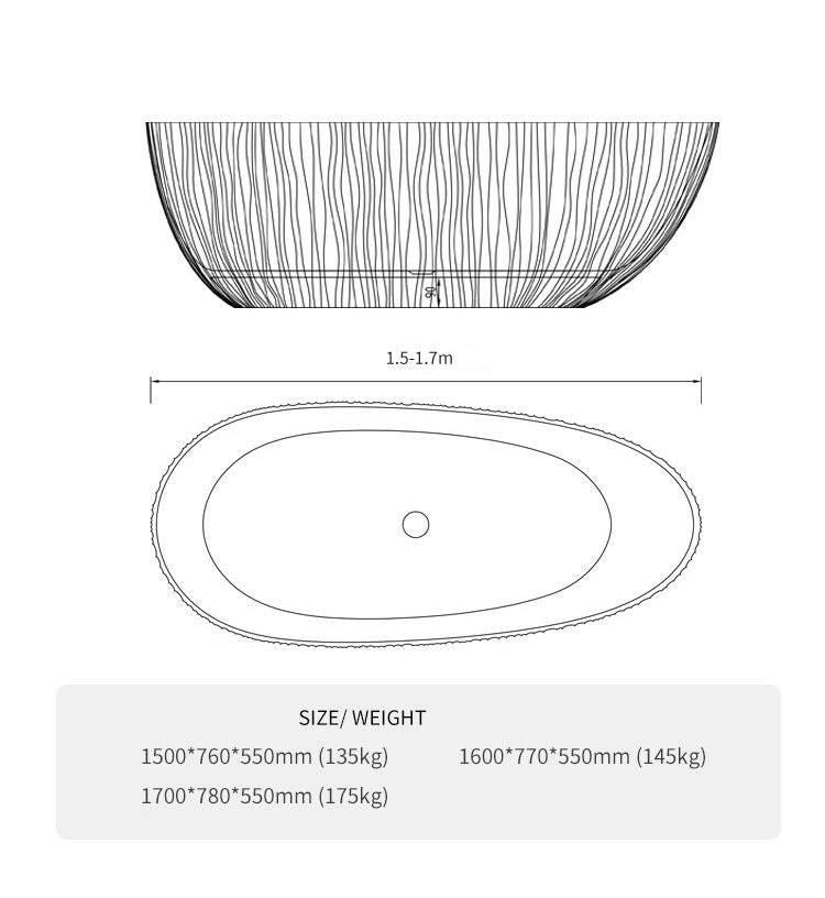 BL-8415 Artificial Stone Bathtub
