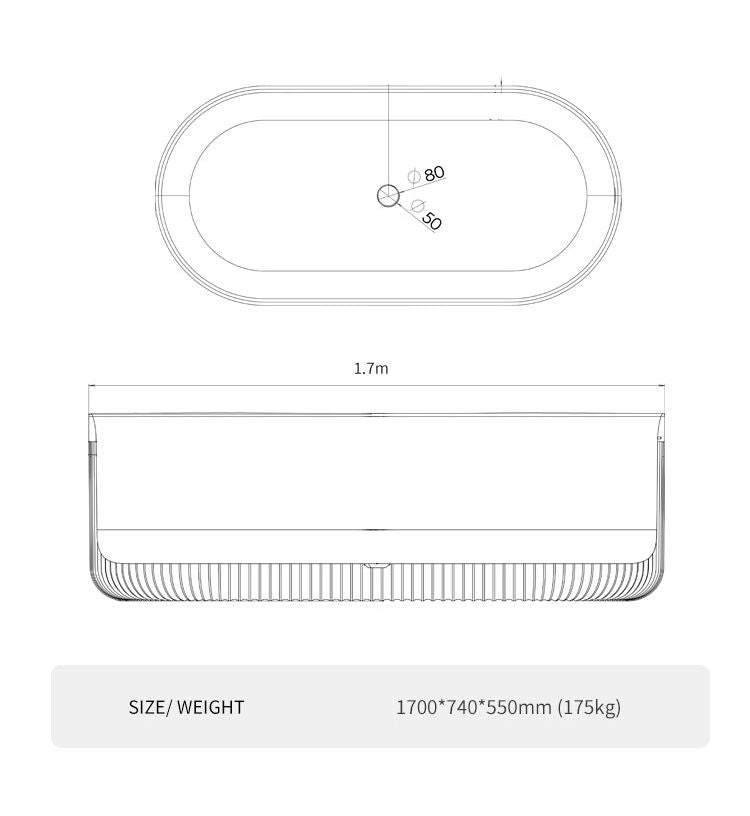 BL-8416 Artificial Stone Bathtub
