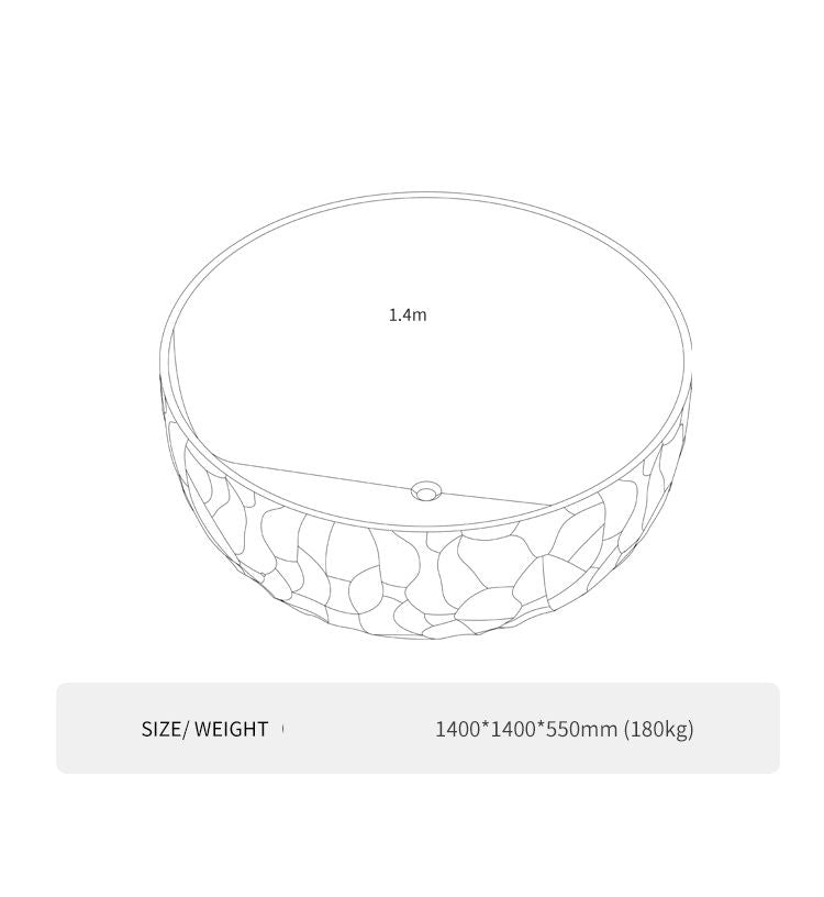 BL-8423 Artificial Stone Bathtub