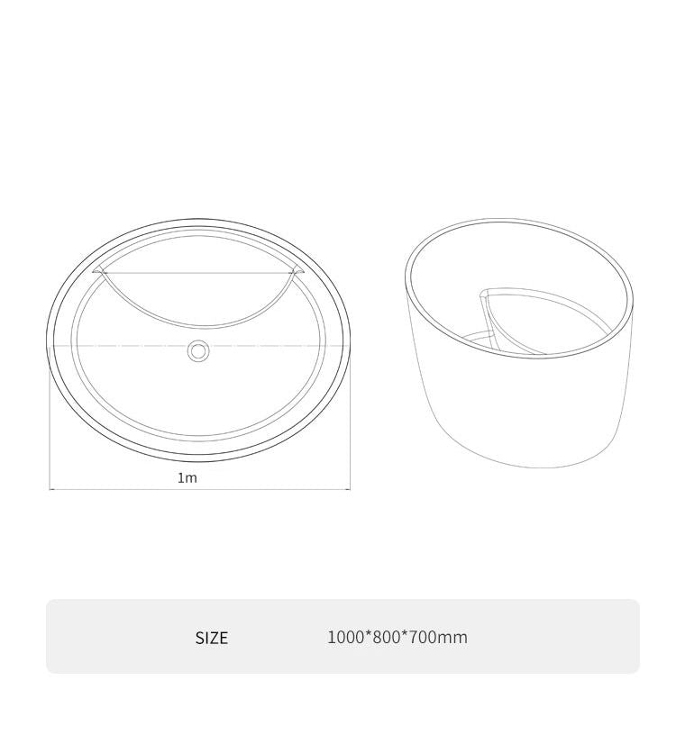 BL-8602 Artificial Stone Bathtub
