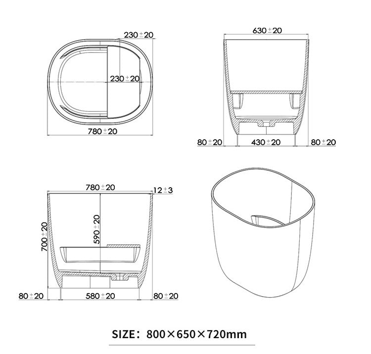 BL-9113 Resin Bathtub