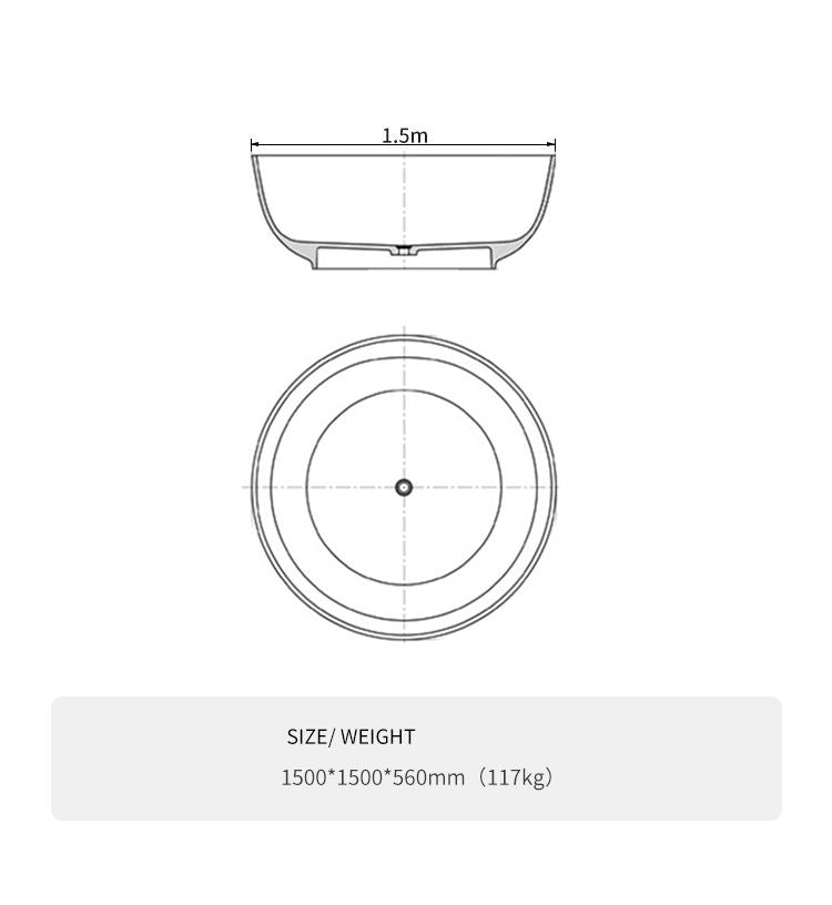 BL-9201B Resin Bathtub