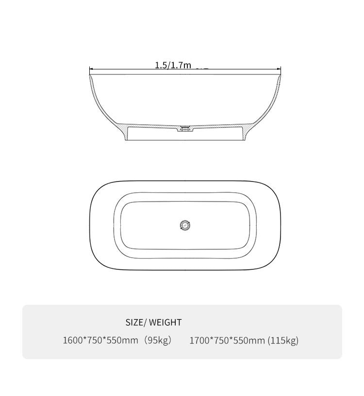BL-9210 Resin Bathtub