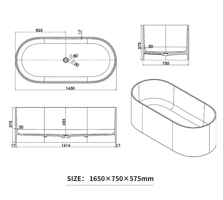 BL-9213 Resin Bathtub