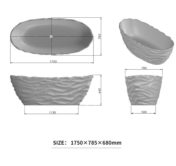 BL-9216 Resin Bathtub