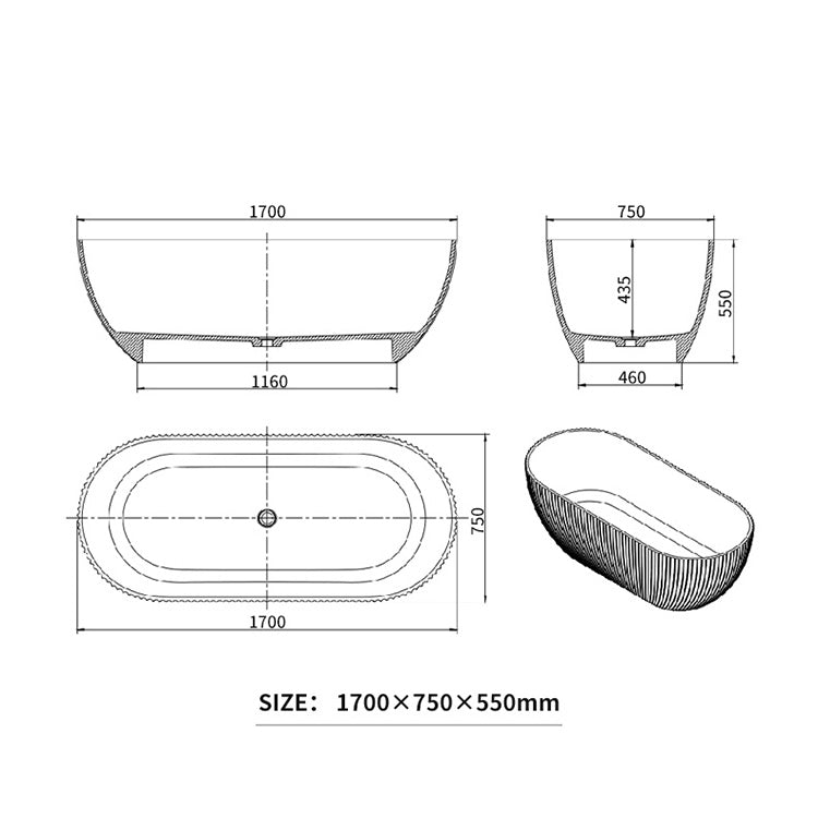 BL-9218 Resin Bathtub