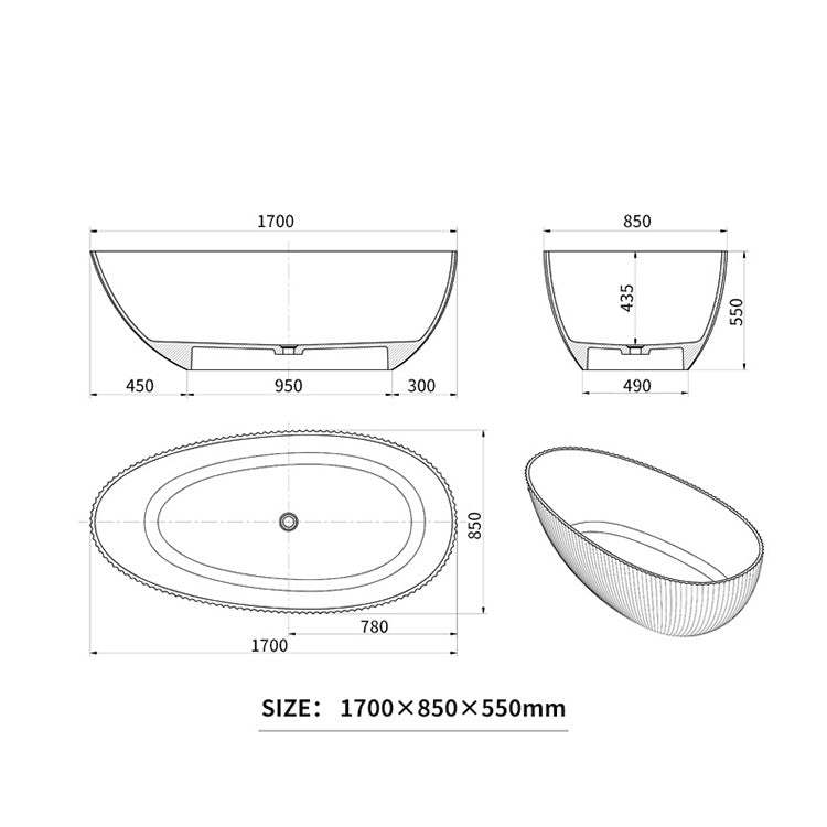 BL-9219 Resin Bathtub